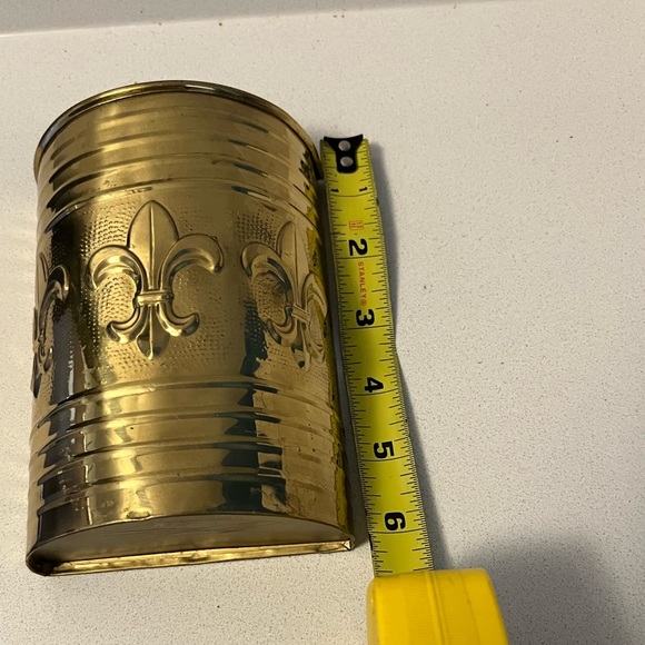 Vintage Fleur-De-Lis Matchstick Holder Wall Decor & Heavy Brass Candle Holder - Picture 10 of 14